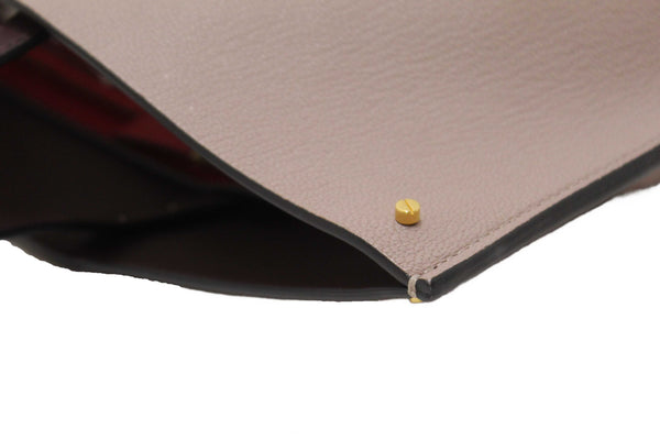 Valentino Garavani Neutral Calfskin Leather Vlogo Fillme MediumTote