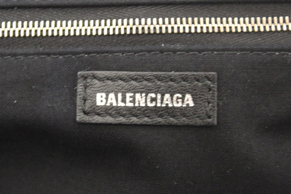 NEW Balenciaga Blue Grained Calfskin Leather XL Cloud Clutch with Strap