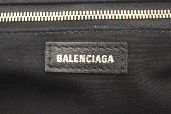 NEW Balenciaga Blue Grained Calfskin Leather XL Cloud Clutch with Strap
