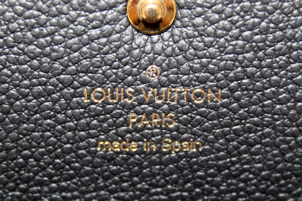 Authentic Louis Vuitton Black Monogram Empreinte Leather Rosalie Coin Purse