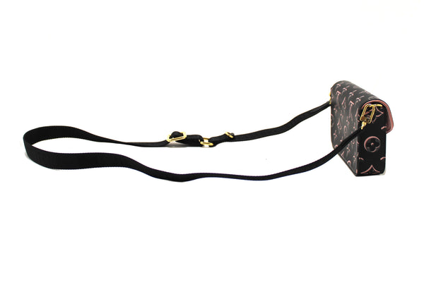 Louis Vuitton Black and Pink Felicie Strap and Go Pochette Bag