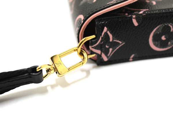 Louis Vuitton Black and Pink Felicie Strap and Go Pochette Bag
