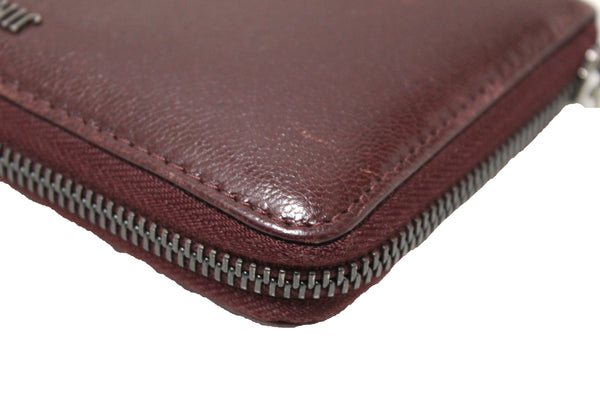 Authentic Jimmy Choo Burgundy Leather Zip Around Wallet