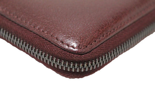 Authentic Jimmy Choo Burgundy Leather Zip Around Wallet