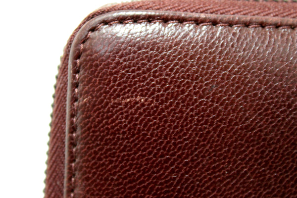 Authentic Jimmy Choo Burgundy Leather Zip Around Wallet