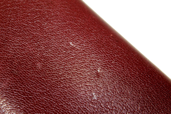 Authentic Jimmy Choo Burgundy Leather Zip Around Wallet