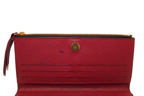 Louis Vuitton Classic Monogram Canvas with Fuchsia Leather Adele Wallet