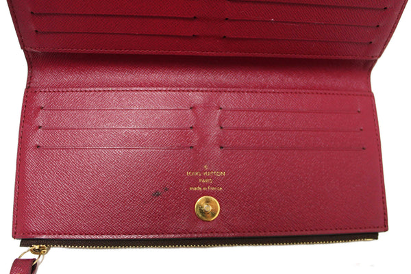 Louis Vuitton Classic Monogram Canvas with Fuchsia Leather Adele Wallet