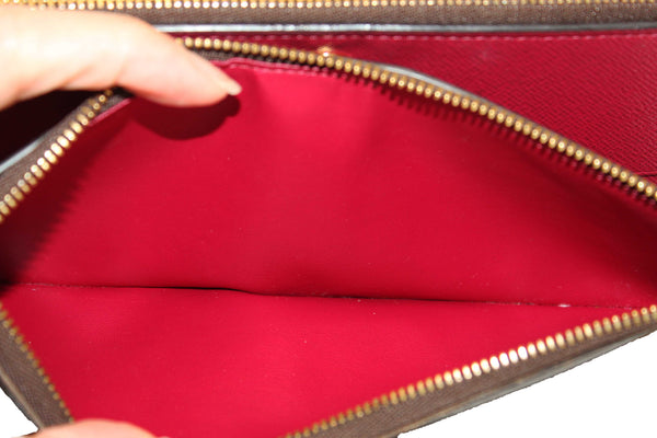 Louis Vuitton Classic Monogram Canvas with Fuchsia Leather Adele Wallet