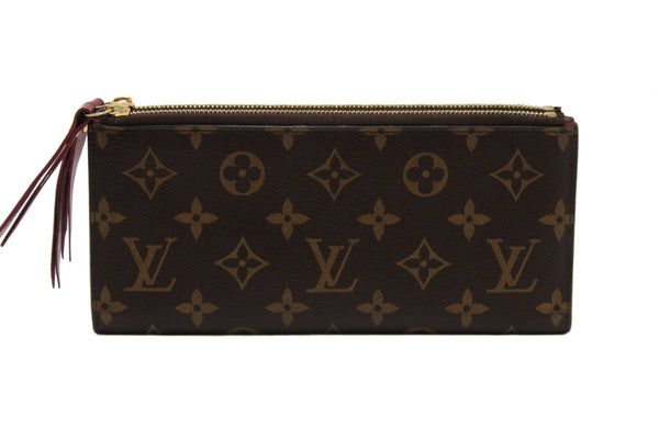Louis Vuitton Classic Monogram Canvas with Fuchsia Leather Adele Wallet