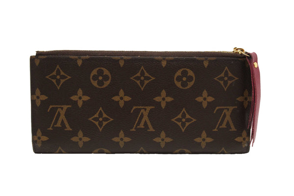 Louis Vuitton Classic Monogram Canvas with Fuchsia Leather Adele Wallet