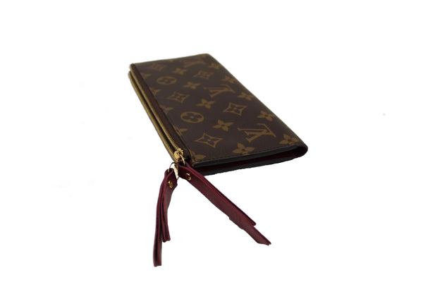 Louis Vuitton Classic Monogram Canvas with Fuchsia Leather Adele Wallet