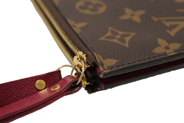 Louis Vuitton Classic Monogram Canvas with Fuchsia Leather Adele Wallet
