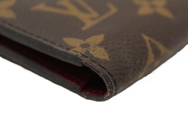 Louis Vuitton Classic Monogram Canvas with Fuchsia Leather Adele Wallet