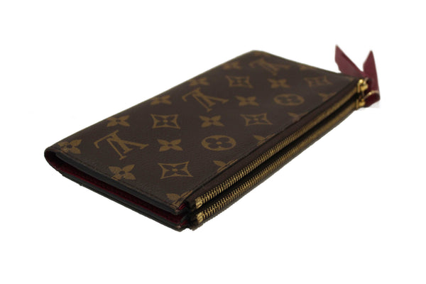 Louis Vuitton Classic Monogram Canvas with Fuchsia Leather Adele Wallet