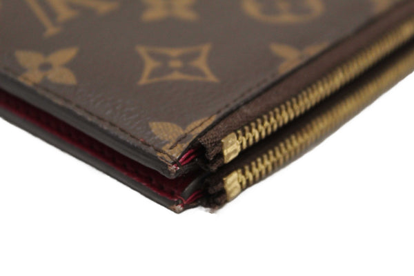 Louis Vuitton Classic Monogram Canvas with Fuchsia Leather Adele Wallet