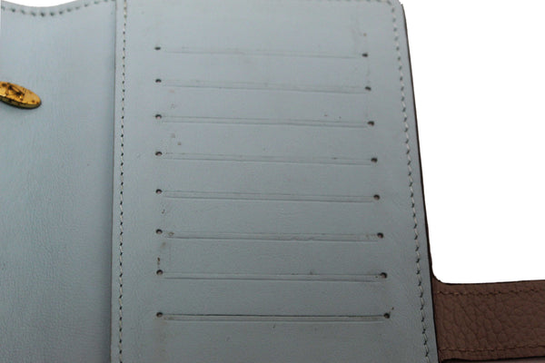 Louis Vuitton Galet Grey Grained Taurillon Leather LV Vertical Wallet