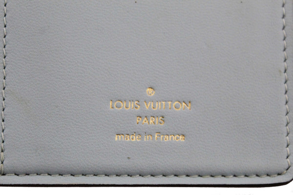 Louis Vuitton Galet Grey Grained Taurillon Leather LV Vertical Wallet