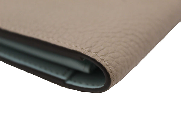 Louis Vuitton Galet Grey Grained Taurillon Leather LV Vertical Wallet