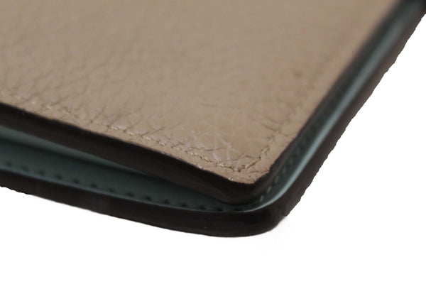Louis Vuitton Galet Grey Grained Taurillon Leather LV Vertical Wallet