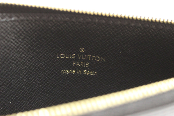 Louis Vuitton Classic Monogram with Black Leather Slim Purse