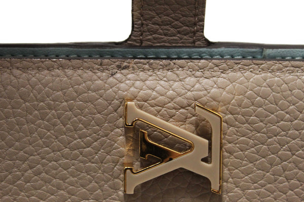 Louis Vuitton Galet Grey Grained Taurillon Leather LV Vertical Wallet