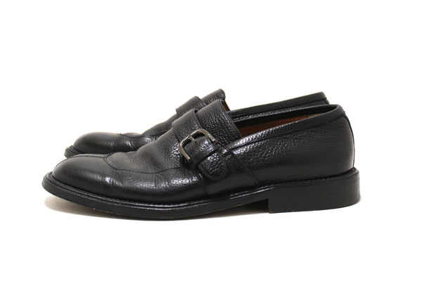 Salvatore Ferragamo Men's Black Caspian Soft Leather Buckle Loafer Dress Shoes Size 7.5