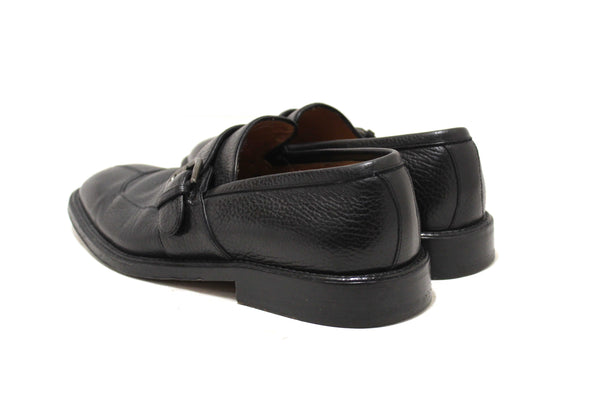 Salvatore Ferragamo Men's Black Caspian Soft Leather Buckle Loafer Dress Shoes Size 7.5