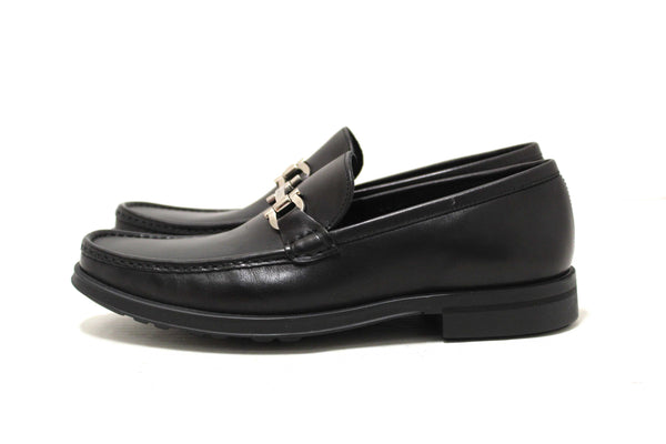 Salvatore Ferragamo Men's Black Leather Teblado Loafer Dress Shoes size 8