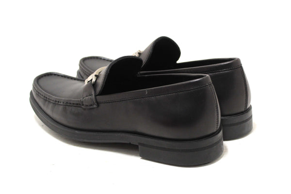 Salvatore Ferragamo Men's Black Leather Teblado Loafer Dress Shoes size 8