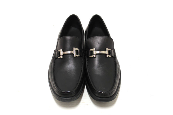 Salvatore Ferragamo Men's Black Leather Teblado Loafer Dress Shoes size 8