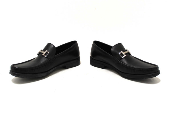 Salvatore Ferragamo Men's Black Leather Teblado Loafer Dress Shoes size 8