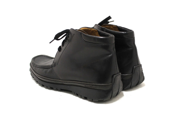 Salvatore Ferragamo Men's Black Leather Lace up Ankle Boots Size 9