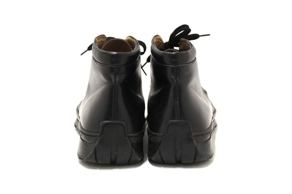 Salvatore Ferragamo Men's Black Leather Lace up Ankle Boots Size 9