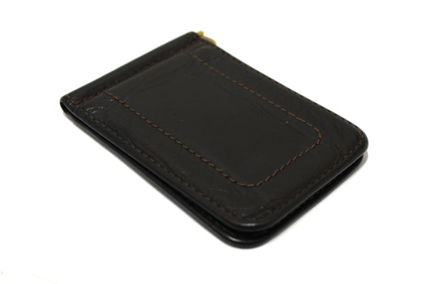 louis vuitton vintage brown leather money clip wallet billfold | Shop Now at Italystation.com