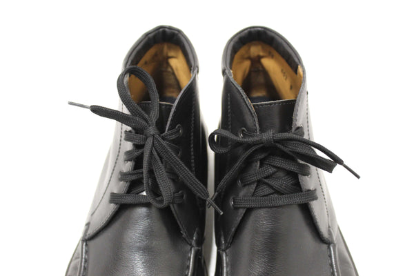 Salvatore Ferragamo Men's Black Leather Lace up Ankle Boots Size 9