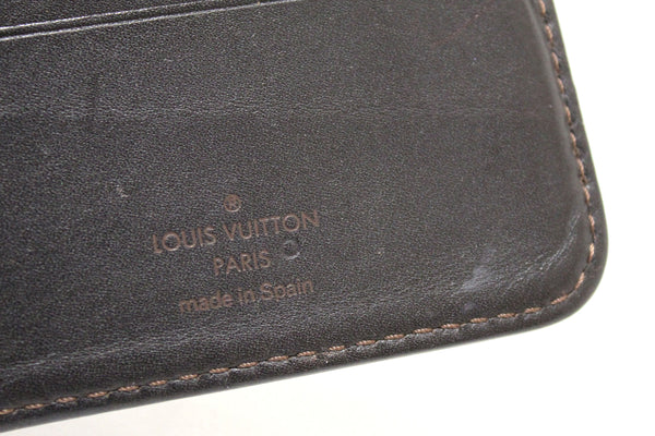 louis vuitton vintage brown leather money clip wallet billfold | Shop Now at Italystation.com