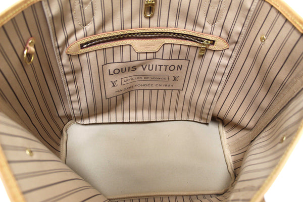 Louis Vuitton Classic Monogram Neverfull MM Tote Shoulder Bag