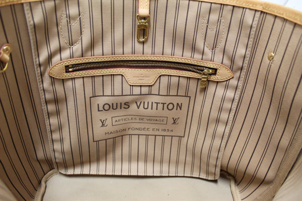 Louis Vuitton Classic Monogram Neverfull MM Tote Shoulder Bag