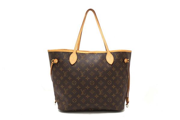 Louis Vuitton Classic Monogram Neverfull MM Tote Shoulder Bag