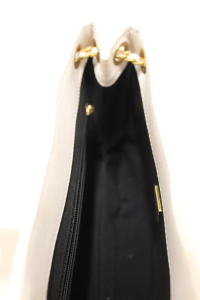 Chanel White Quilted Lambskin Leather Medium Hobo Bag AS4610