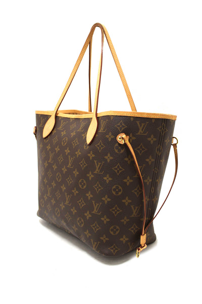 Louis Vuitton Classic Monogram Neverfull MM Tote Shoulder Bag