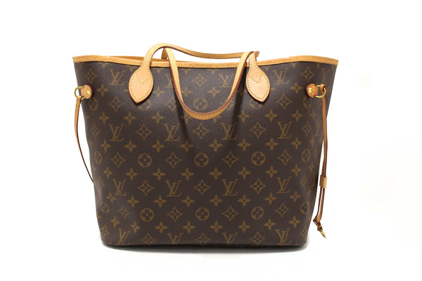 Louis Vuitton Classic Monogram Neverfull MM Tote Shoulder Bag