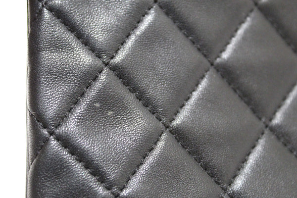 Chanel Black Lambskin Quilted Small Boy Zipped Pouch