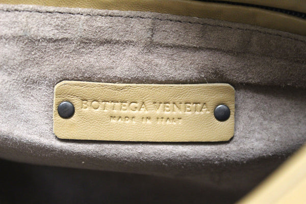 Bottega Veneta Brown Woven Lambskin Leather Medium Loop Camera Bag