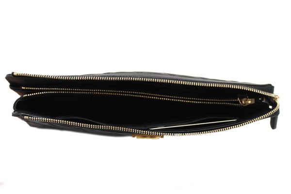 Chanel Black Lambskin Quilted Small Boy Zipped Pouch