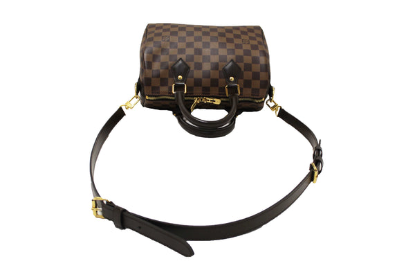 Louis Vuitton Damier Ebene Speedy 25 Bandouliere Bag