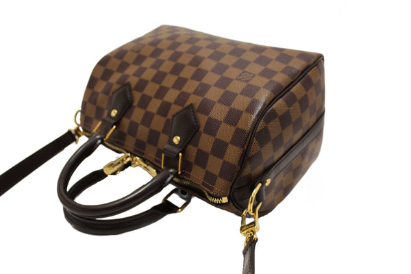 Louis Vuitton Damier Ebene Speedy 25 Bandouliere Bag