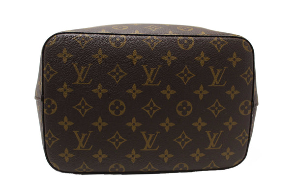 Louis Vuitton Classic Monogram Canvas with Black Leather NéoNoé MM Shoulder Bag
