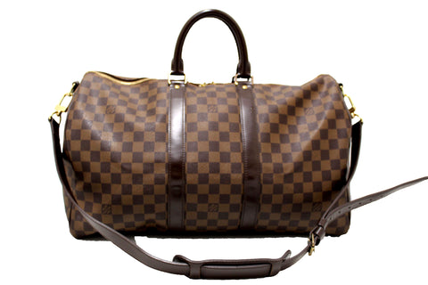 Louis Vuitton Damier Ebene Keepall Bandouliere 45 Travel | Italystation.com - Shop Now at italystation.com